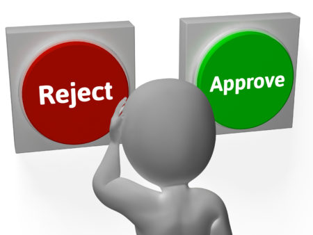 Reject Approve Buttons Showing Refusal Or Accepted